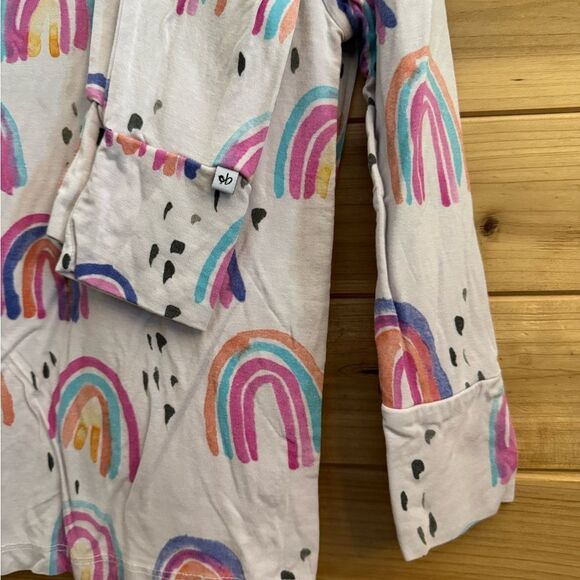 Birdie Bean Size 3T Bamboo Colorful Rainbow Long Sleeve Pajama Set - Picture 6 of 8